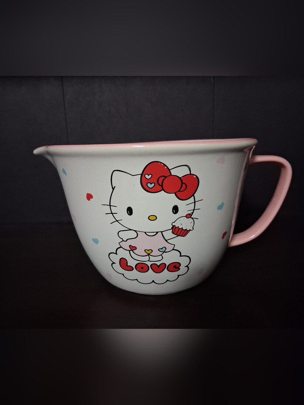 Hello Kitty White Mug with Red Bow and Pink Accents